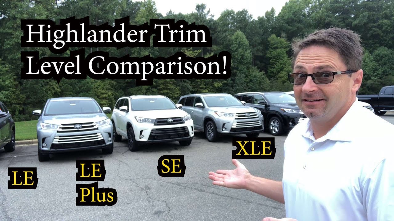 Comparing 2018 Highlander Models - How to pick your trim level