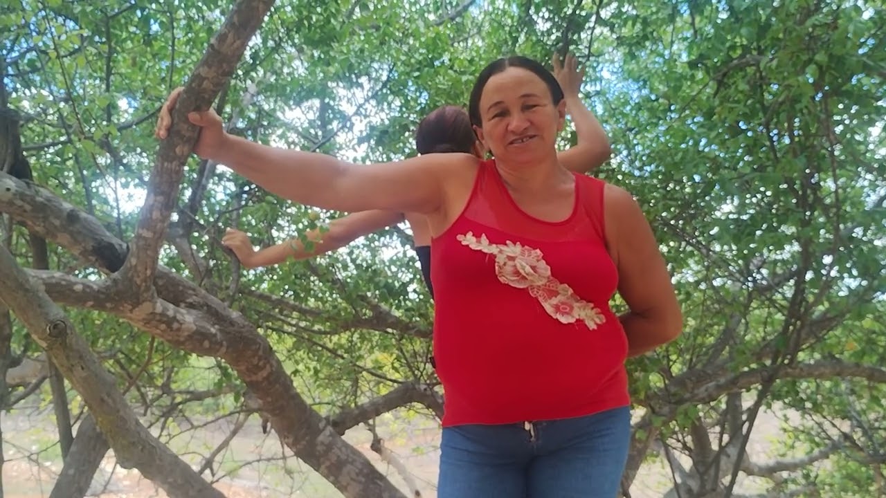 Mostrando o roçado de Dona Neusa 