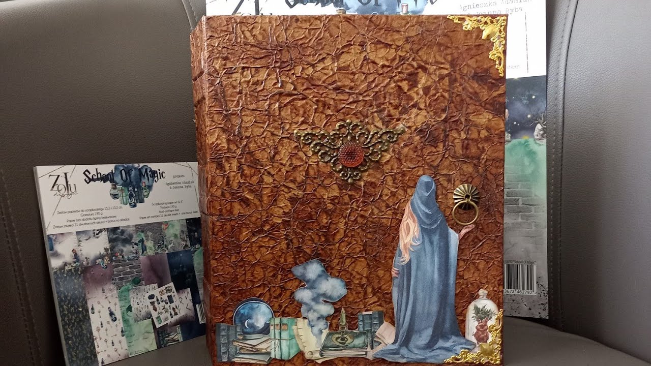 ALBUM SCRAPBOOKING GRIMOIRE/LIVRE de MAGIE FAÇON HARRY POTTER : DT @Scrapnjoy