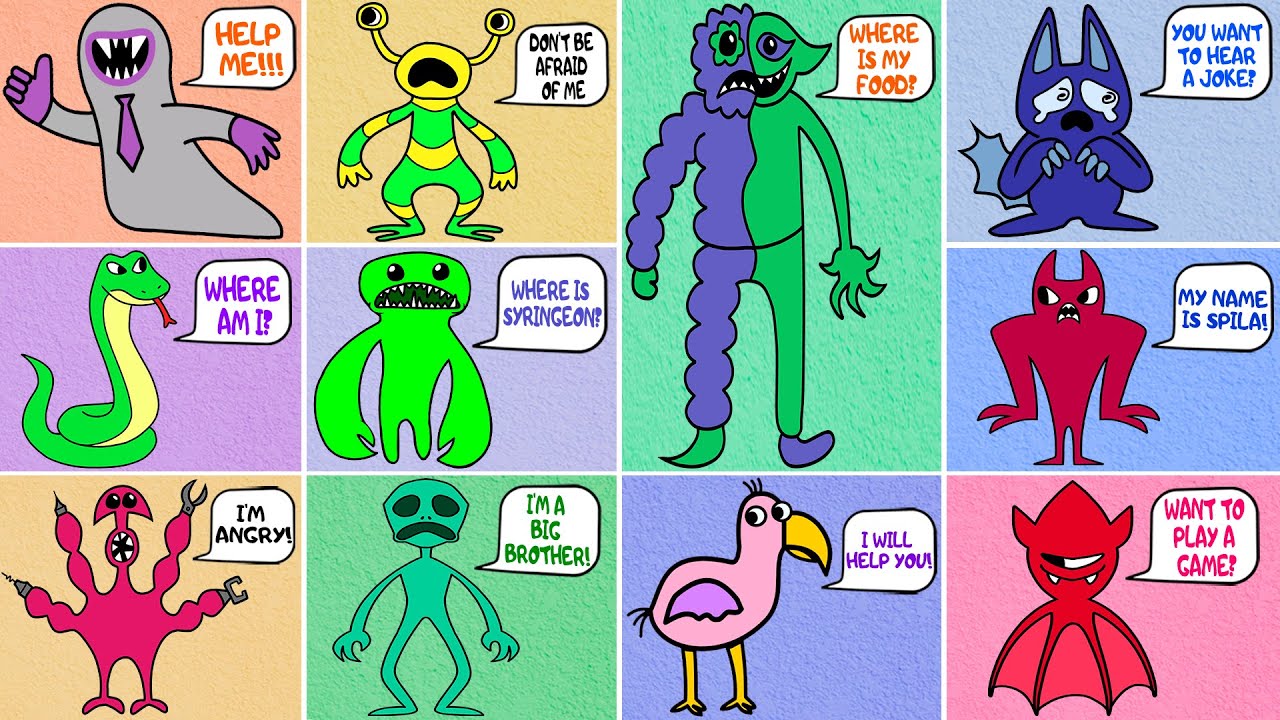 Garten of Banban: 1,2,3,4,5,6,7,8,9! - Secret Monster Family Drawing!