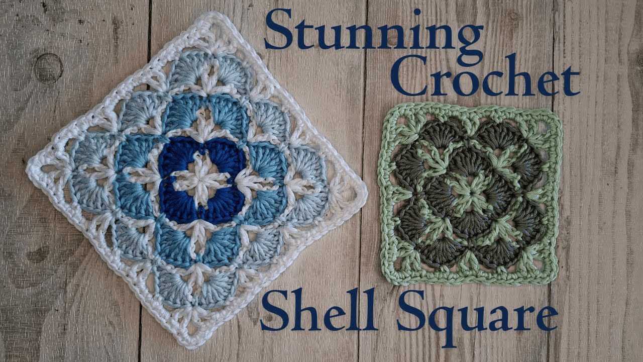 A Crochet Square Pattern You&rsquo;ll Actually Finish | Crochet Shell Square Tutorial