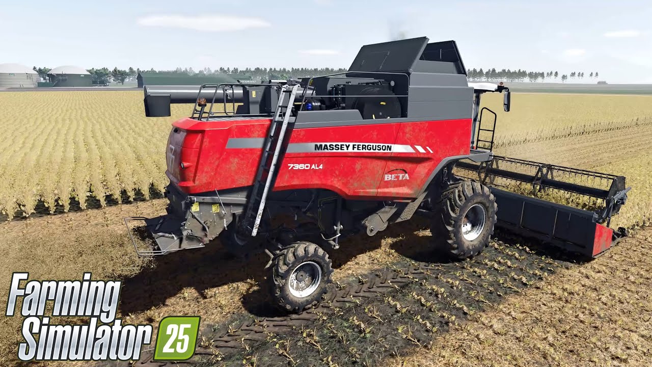 FS25 | Massey Ferguson 7360 AL4 Soybeans Harvest ! ReShade Gameplay