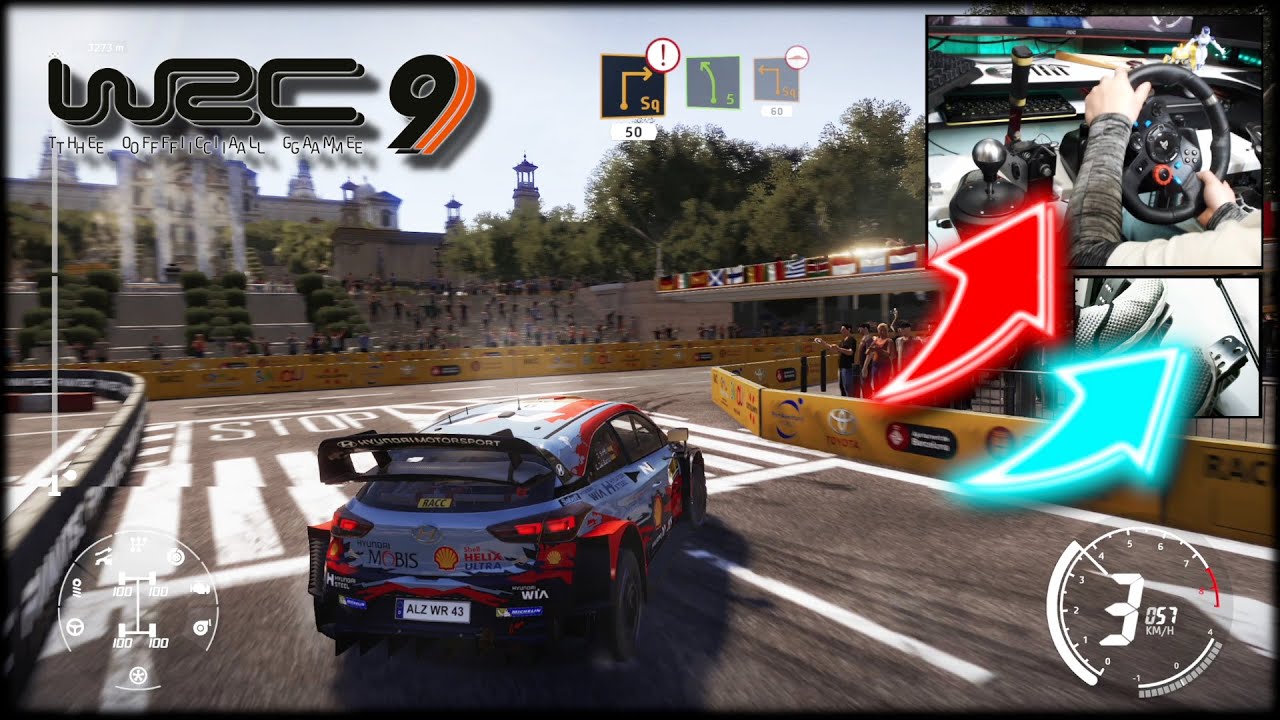 WRC 9 Hyundai i20 WRC Barcelona Wet and Dry / Logitech G29