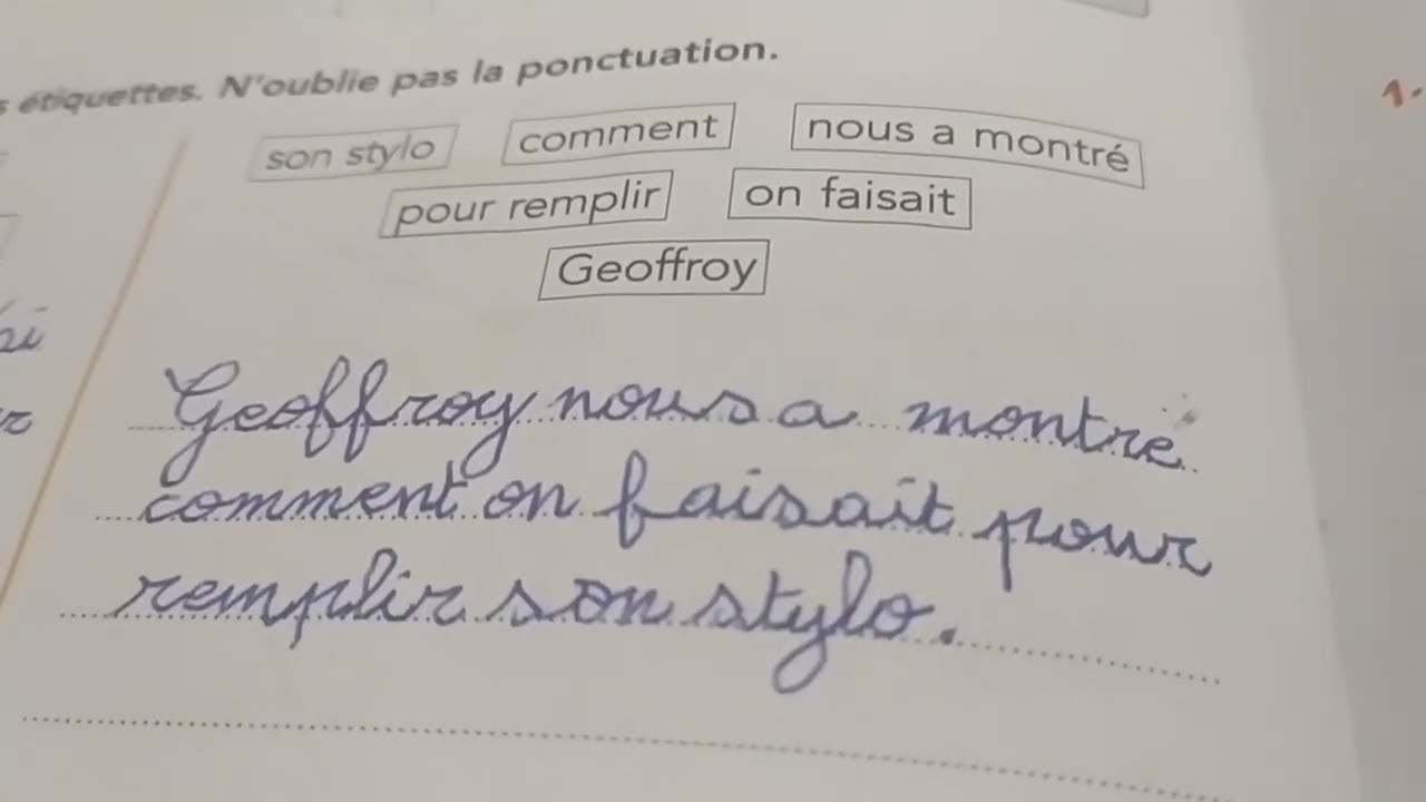 Alouette Les Cahiers Français Ce1 Cycle 2 ex : 1 et 2 p : 46