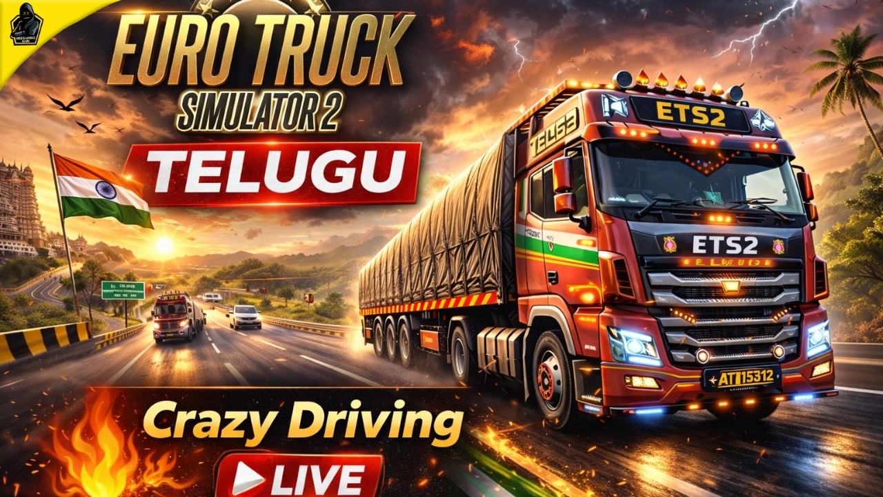 Euro Truck Simulator 2 Telugu 🔥 | Crazy Driving Live