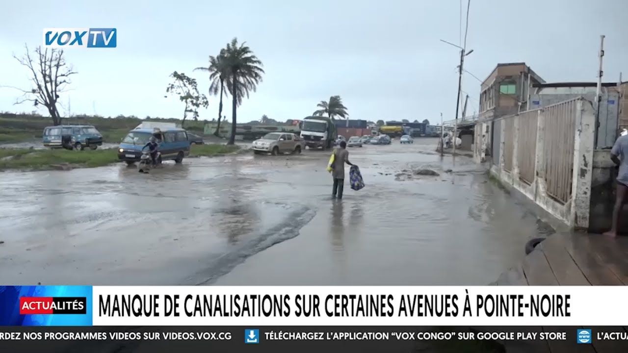 Manque de canalisations sur certaines avenues à Pointe Noire