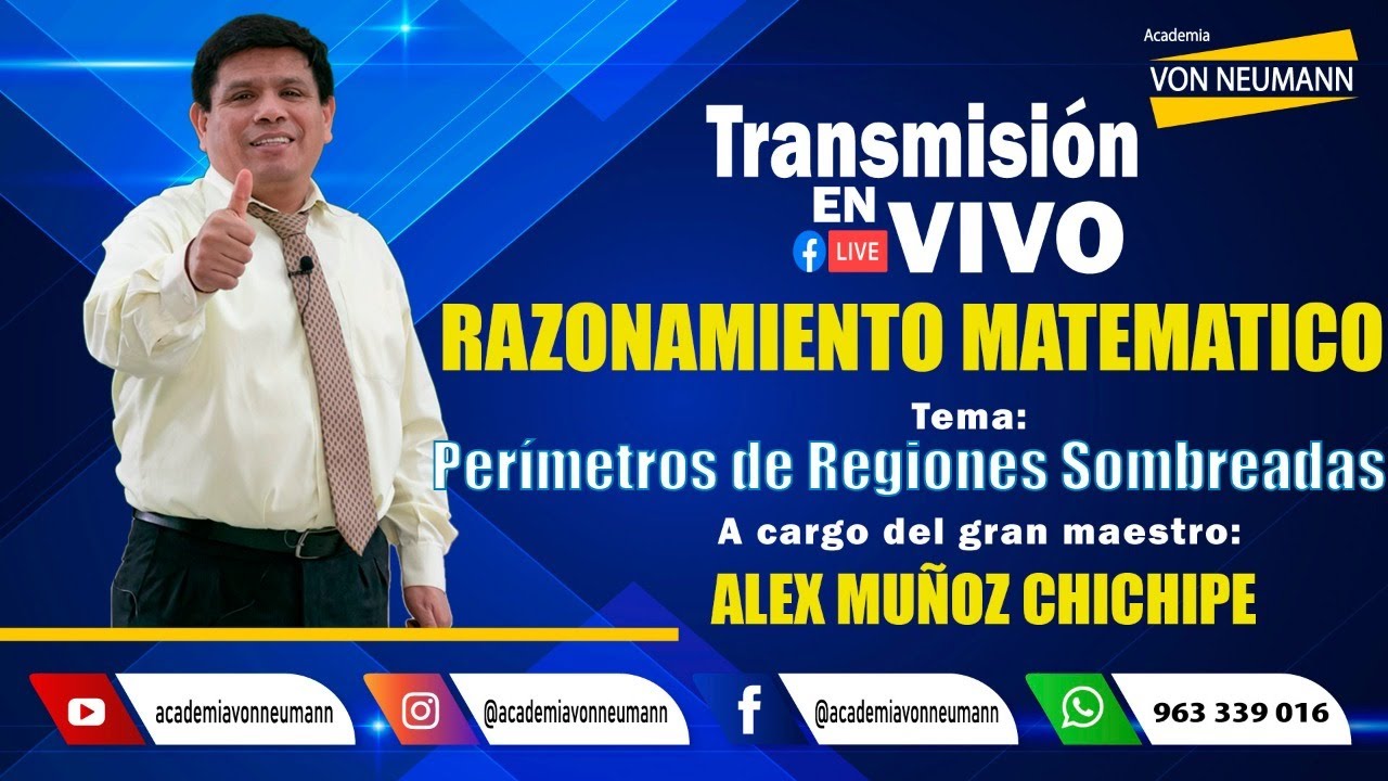 🔴Clase EN VIVO de Razonamiento Matemático 🔴 Tema Perímetros de Regiones Sombreadas 🗒
