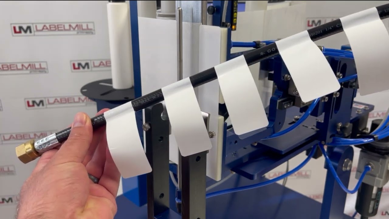 LabelMill LM4012 Table-Top Flag Label Applicator for Propane Hoses