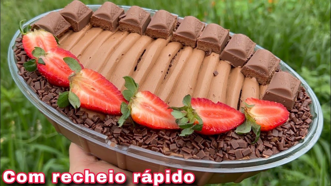 BOLO GELADO NA TRAVESSA - DE CHOCOLATE SUFLAIR - SOBREMESA RÁPIDA COM RECHEIO DE MINUTOS.