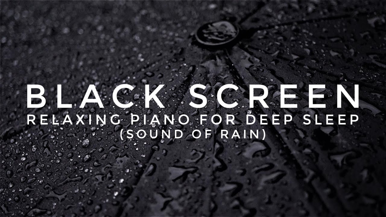 Deep Sleep in 3 Mins 💤 Black Screen Relaxing Piano 🎹 Calming Rain ☔️