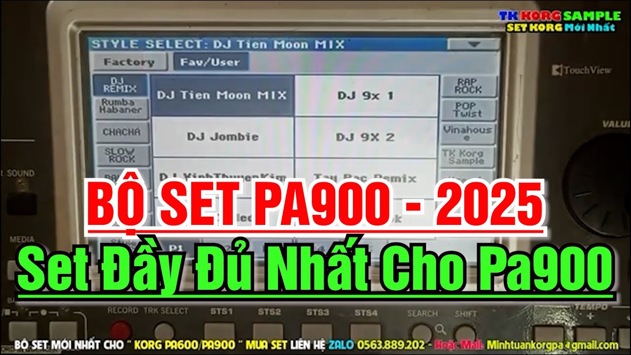 BỘ SET PA900 MỚI NHẤT 2025 - SET ĐẦY ĐỦ DỮ LIỆU CHO PA900