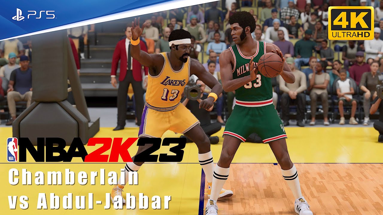 NBA 2K23 [PS5 4K] '71 Bucks vs '71 Lakers  - Kareem Abdul-Jabbar vs Wilt Chamberlain - UHD Gameplay