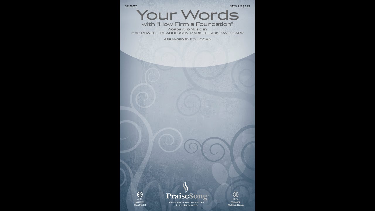 YOUR WORDS (SATB Choir) - Third Day/arr. Ed Hogan