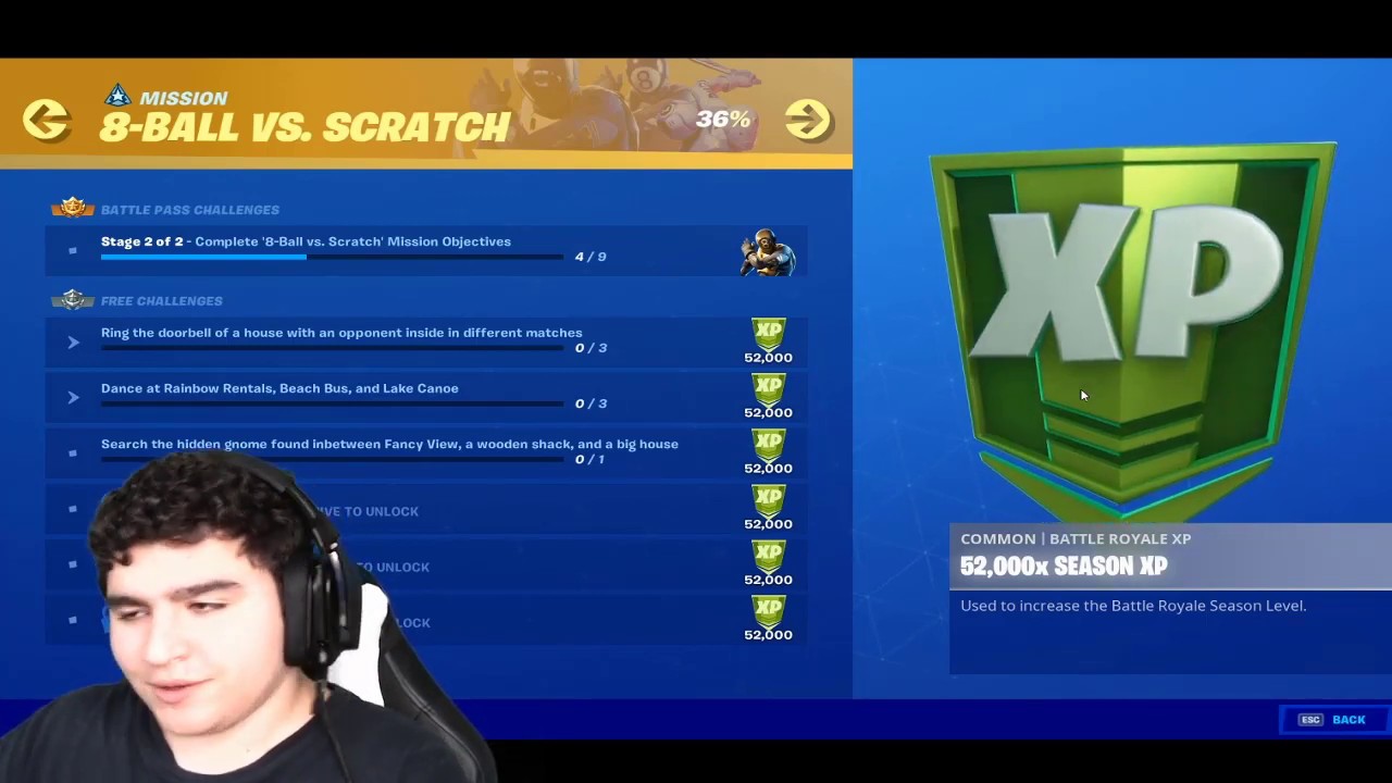 Fortnite - Dance at Rainbow Rentals, Beach Bus and Lake Canoe (Challenge Strategy Guide) (8-Ball)