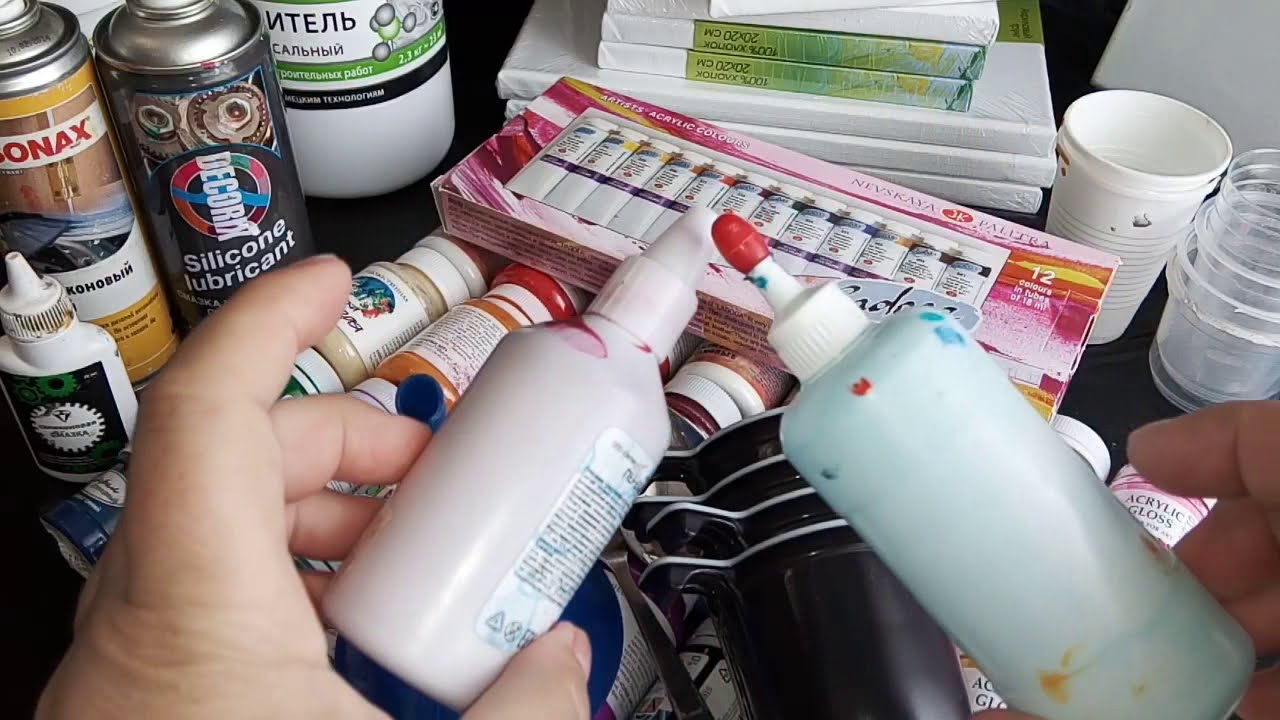 ЗАМЕС КРАСКИ и ПРОПОРЦИИ для техник АКРИЛОВАЯ ЗАЛИВКА, FluidArt.