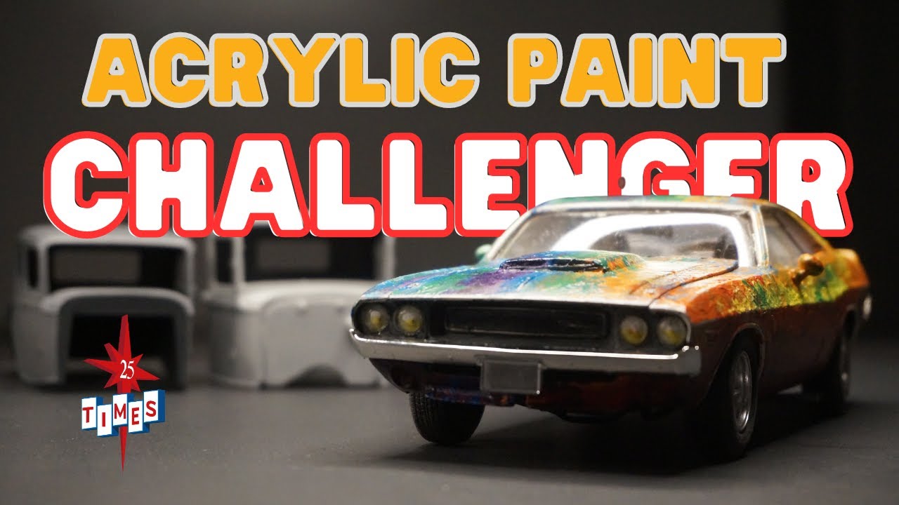Take the Acrylic Paint Challenge! | 70 Challenger, 49 Mercury, 34 Ford Pickup Model Cars