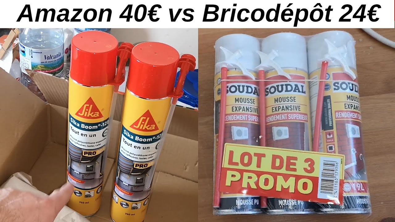 Avis sur la mousse expansive BricoDépôt (Soudal), comparaison avec Sika Boom 128
