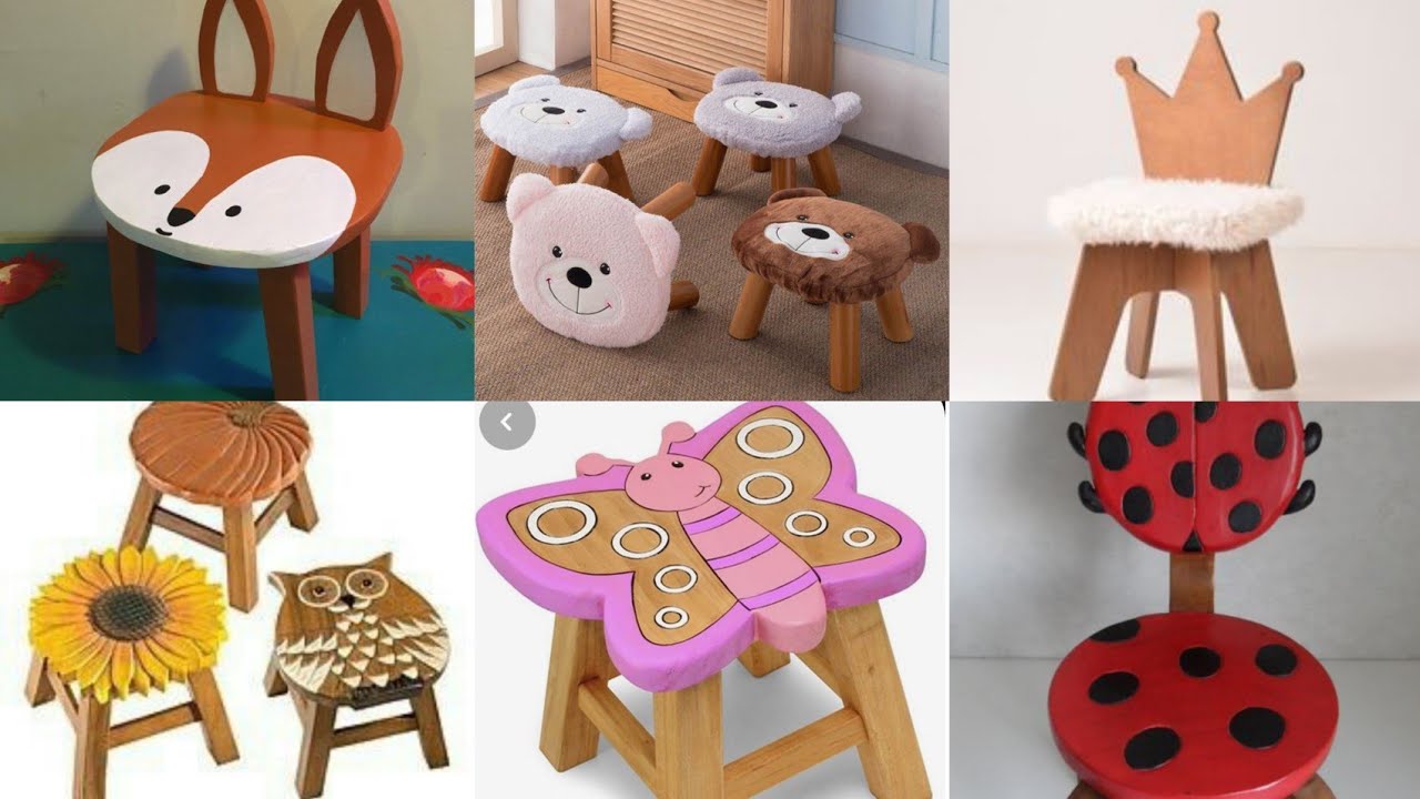 Unique Wooden Kids Table Chair & Stools// Latest Design Wooden furniture//H.A Creative