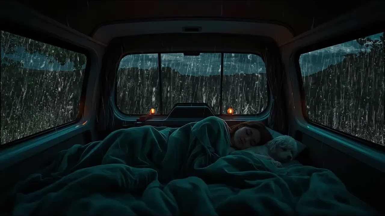 🌧️🌙 ASMR Rain After Midnight | Campervan Calm Zone