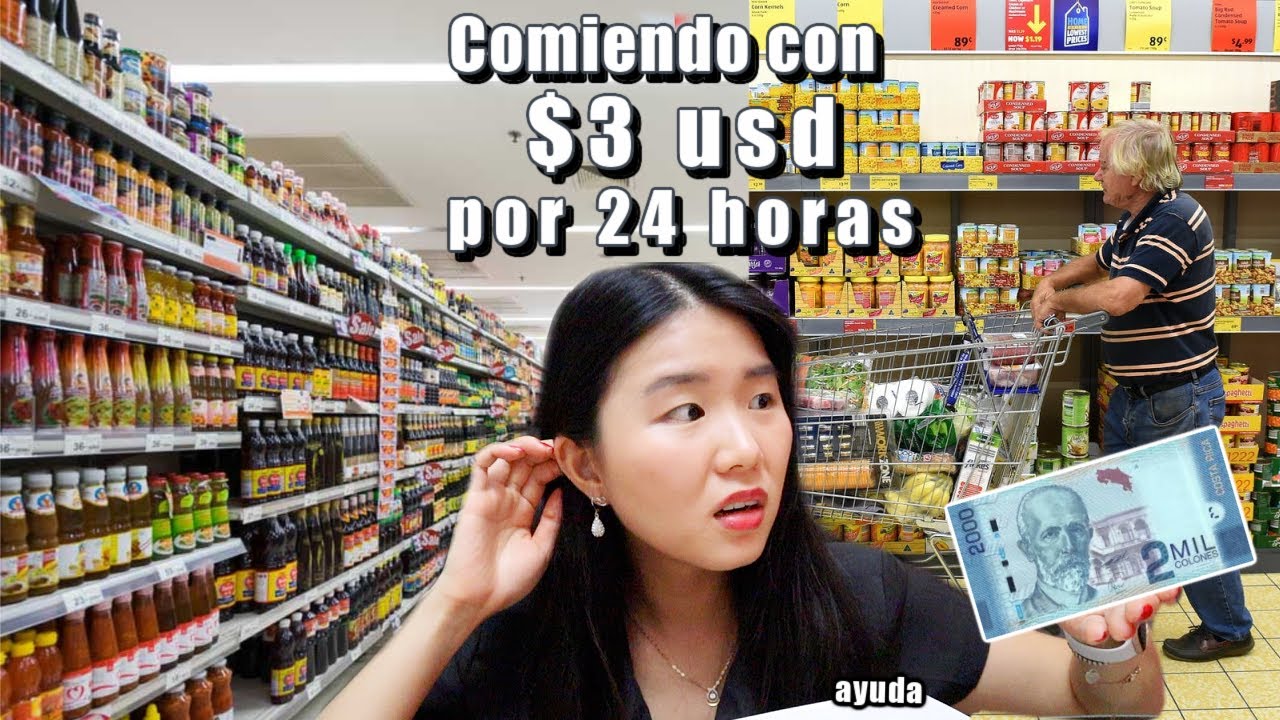 Comiendo con 2000 colones ($3 usd) por 1 día 🇨🇷💸 😰|CocoChickyy|  Eating with only $3 a day.
