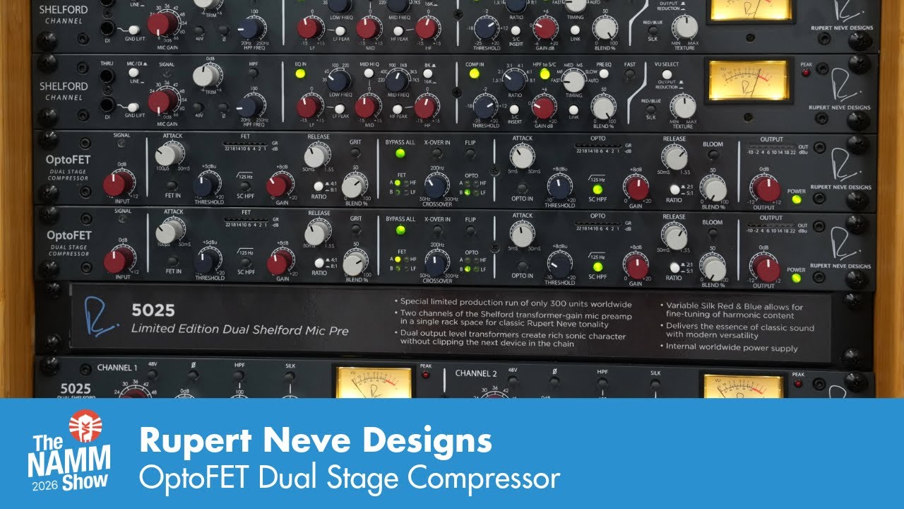 New At NAMM 2026: Rupert Neve Designs OptoFET Dual Stage Compressor