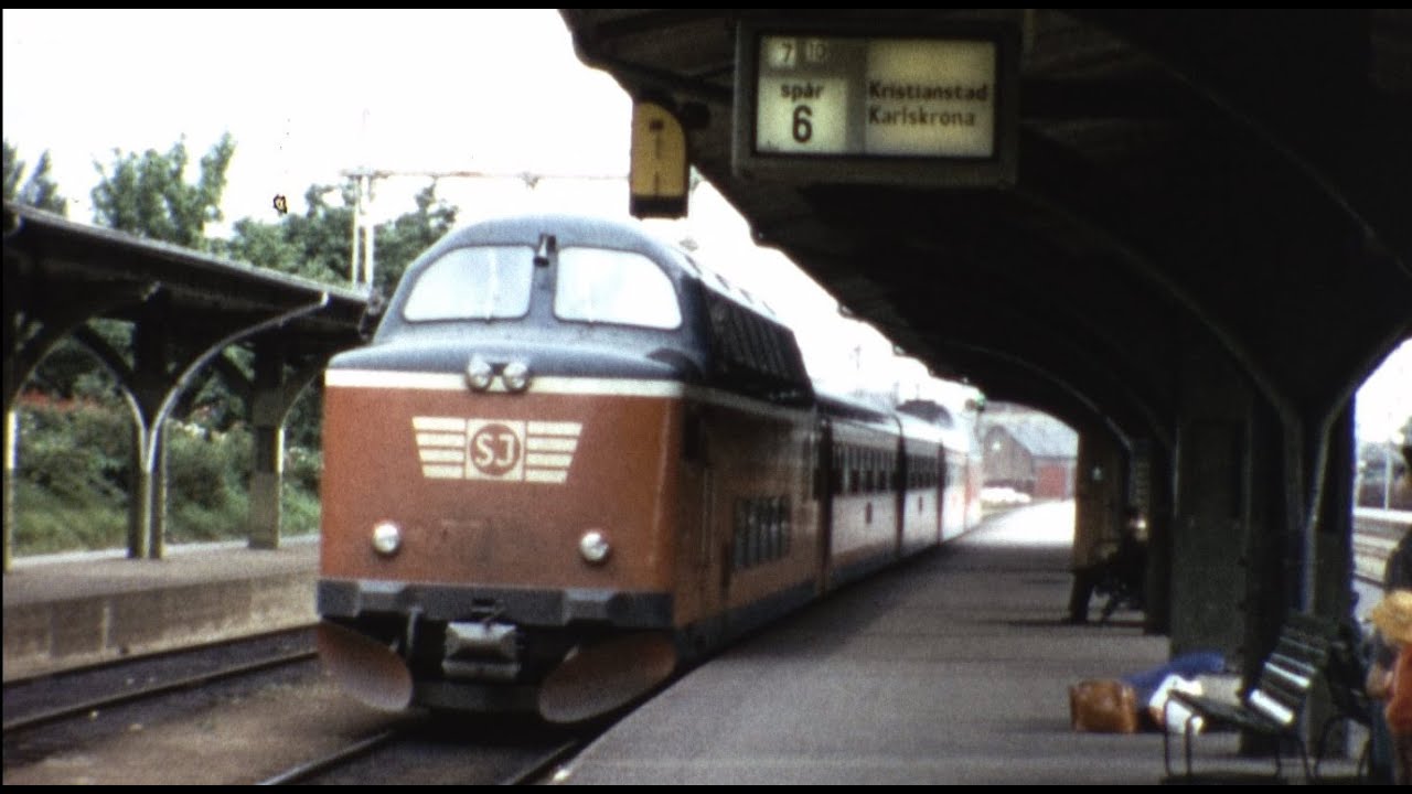 On a train from Lund to Stockholm, Sweden 1974 (silent color 8mm film)