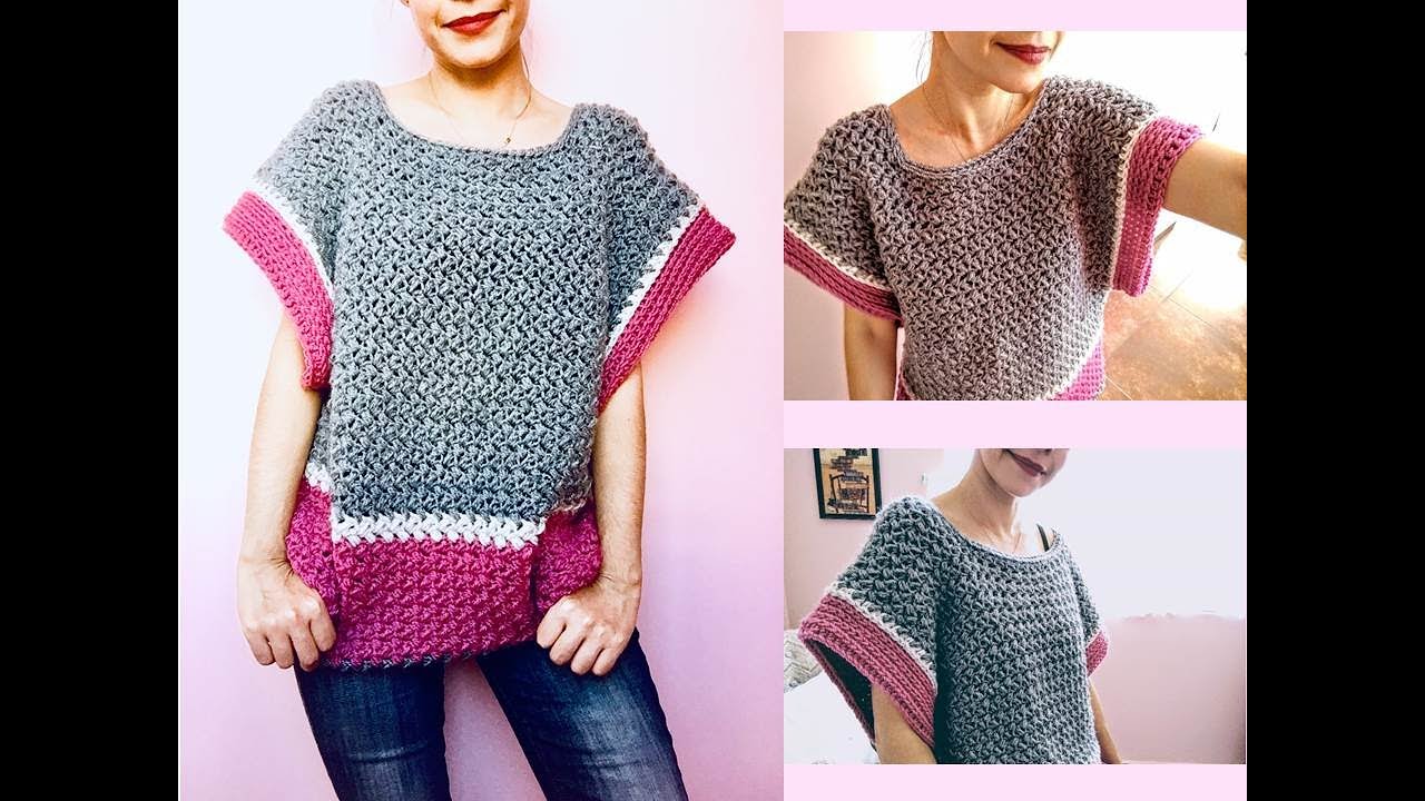Blusa tejida a crochet para mujer ¡Paso a paso y muy fácil!
