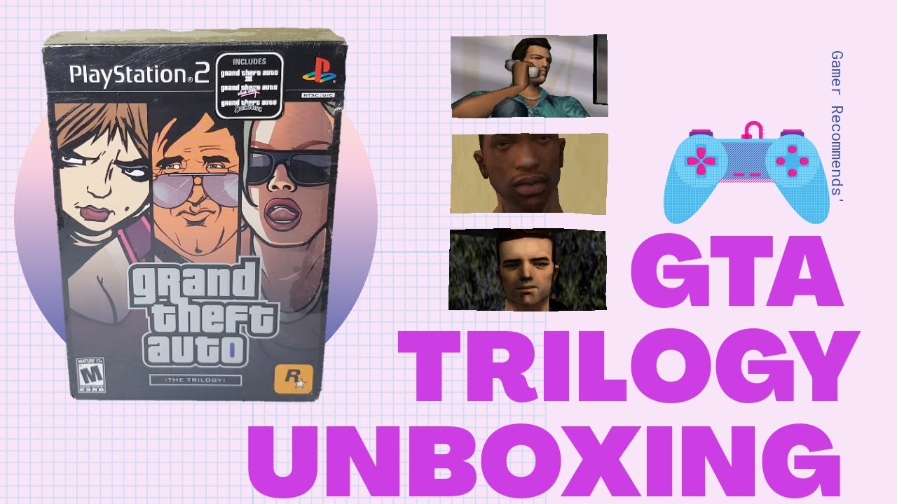 GTA Trilogy Unboxing & Gameplay (GTA III, Vice City, San Andreas) PS2 4K