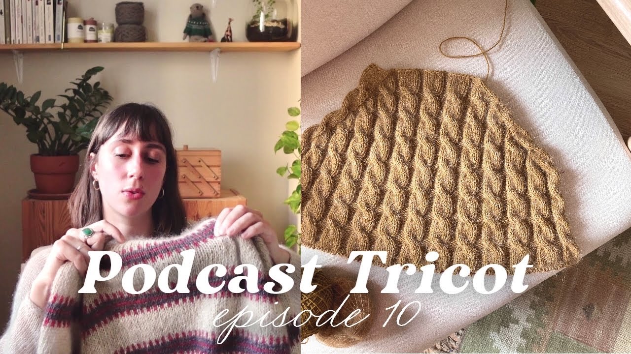 podcast tricot 10 - norma sweater, pressed flower shawl et des chaussettes