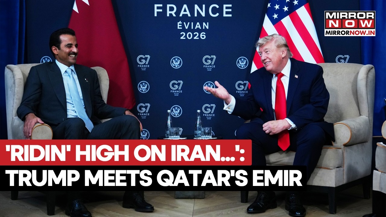 Трамп встретился с эмиром Катара Аль Тани на полях саммита G7 и похвастался успехом сделки США с ...