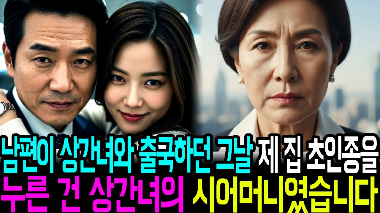남편이 상간녀와 출국하던 그날 제 집 초인종을 누른 건 상간녀의 시어머니였습니다
