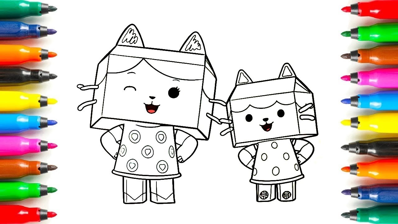 Coloring Baby Box and Mummy Box from Gabby’s Dollhouse #gabbysdollhouse