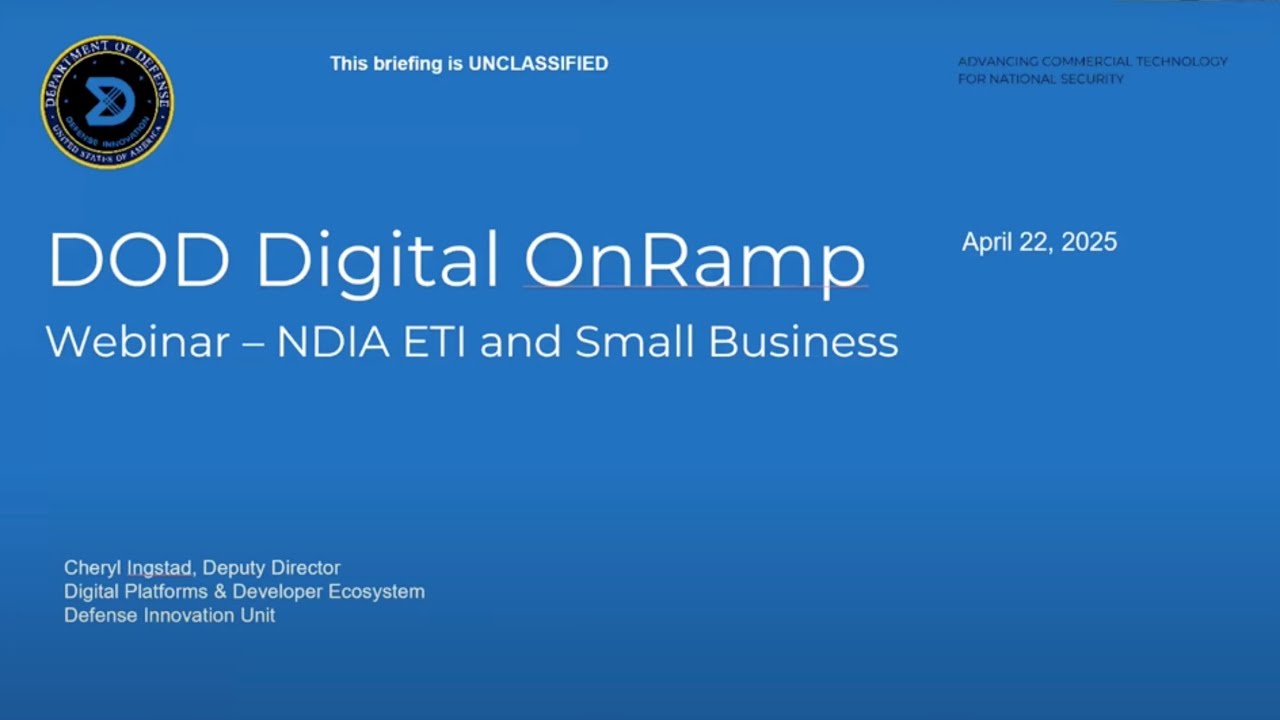 One Digital Destination, Millions of Opportunities - Defense Innovation Unit&rsquo;s Digital OnRamp