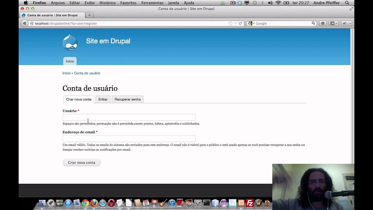 [Curso de Drupal 7] [13 de 40] Criando um usuário novo no Drupal 7