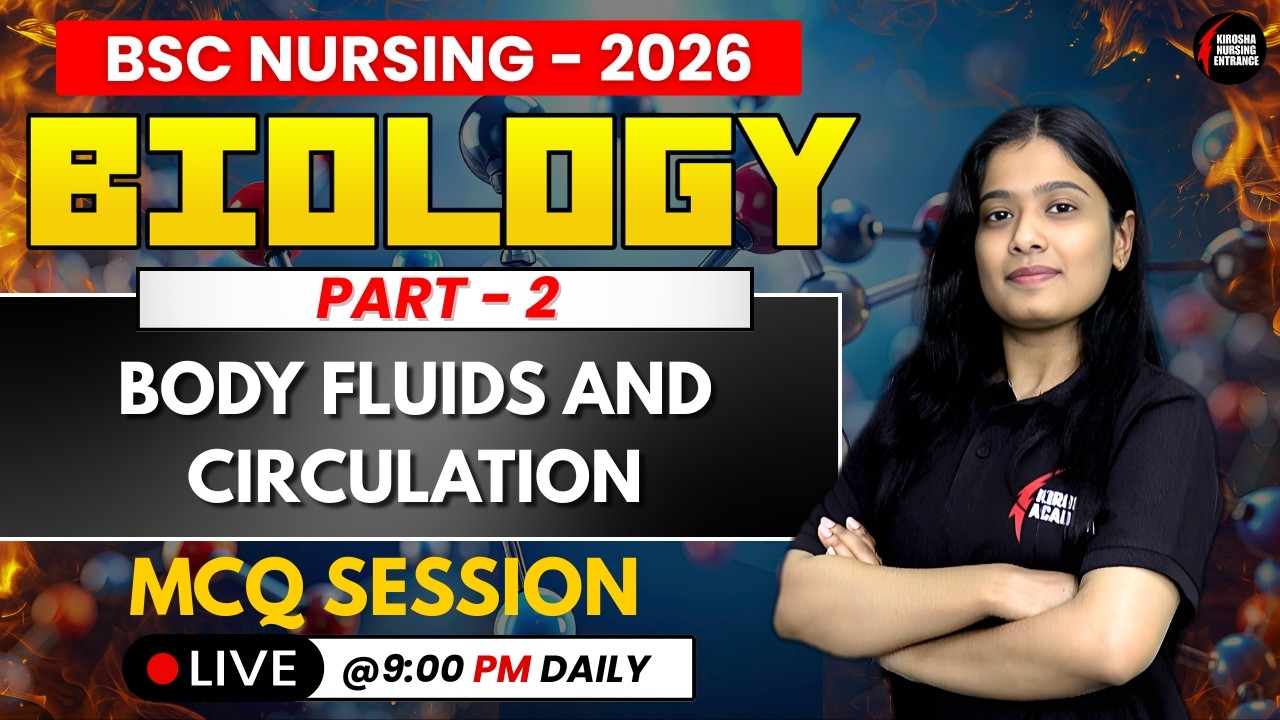 Special MCQ Series for RUHS CUET & AIIMS B.Sc Nursing Entrance Exam 2026