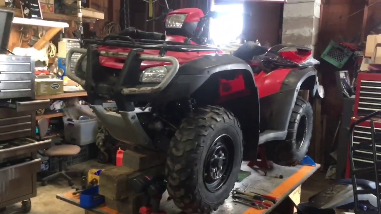 Замена переднего ступичного подшипника Honda Foreman 500 4x4