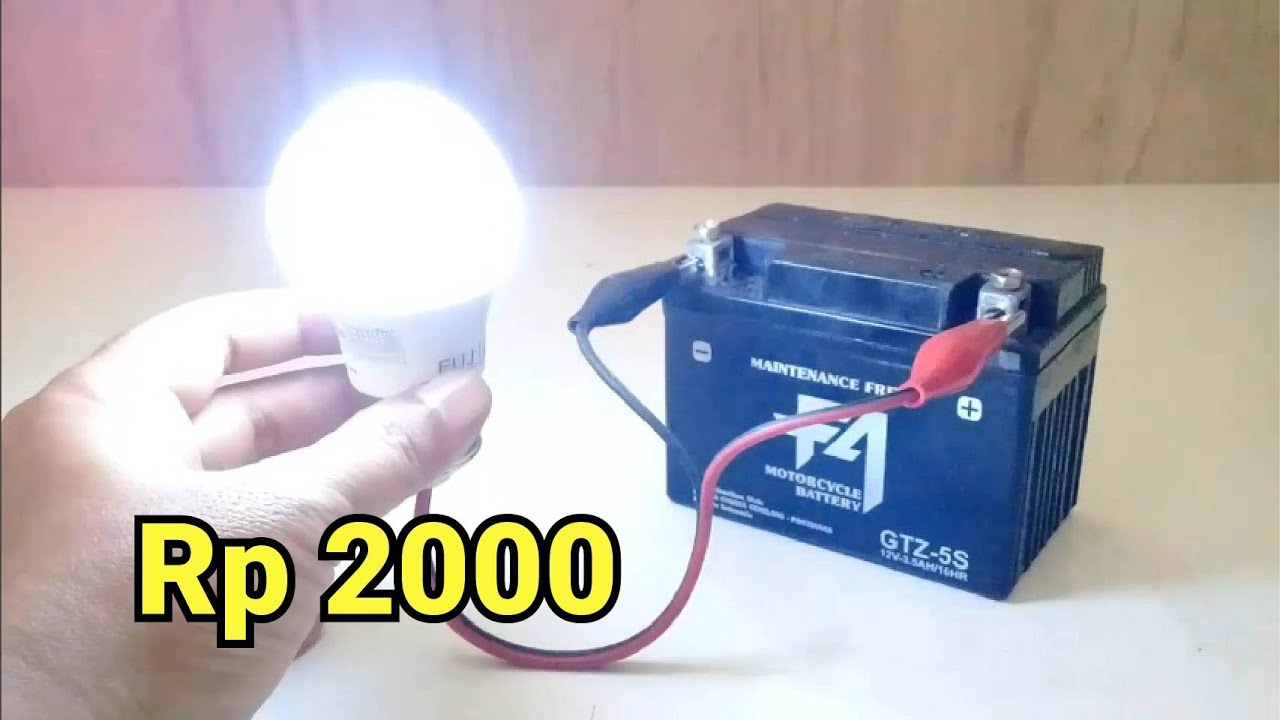 CARA MEMBUAT LAMPU EMERGENCY LISTRIK DARI AKI | LAMPU AKI | LAMPU DC | IDE KREATIF | TUTORIAL DIY