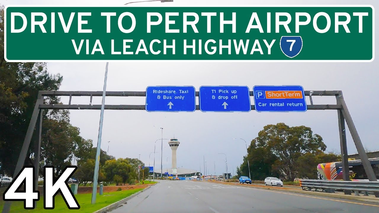 Drive to Perth Airport 🇦🇺 [4K] - From Fremantle, Western Australia - Relaxing Driving Tour