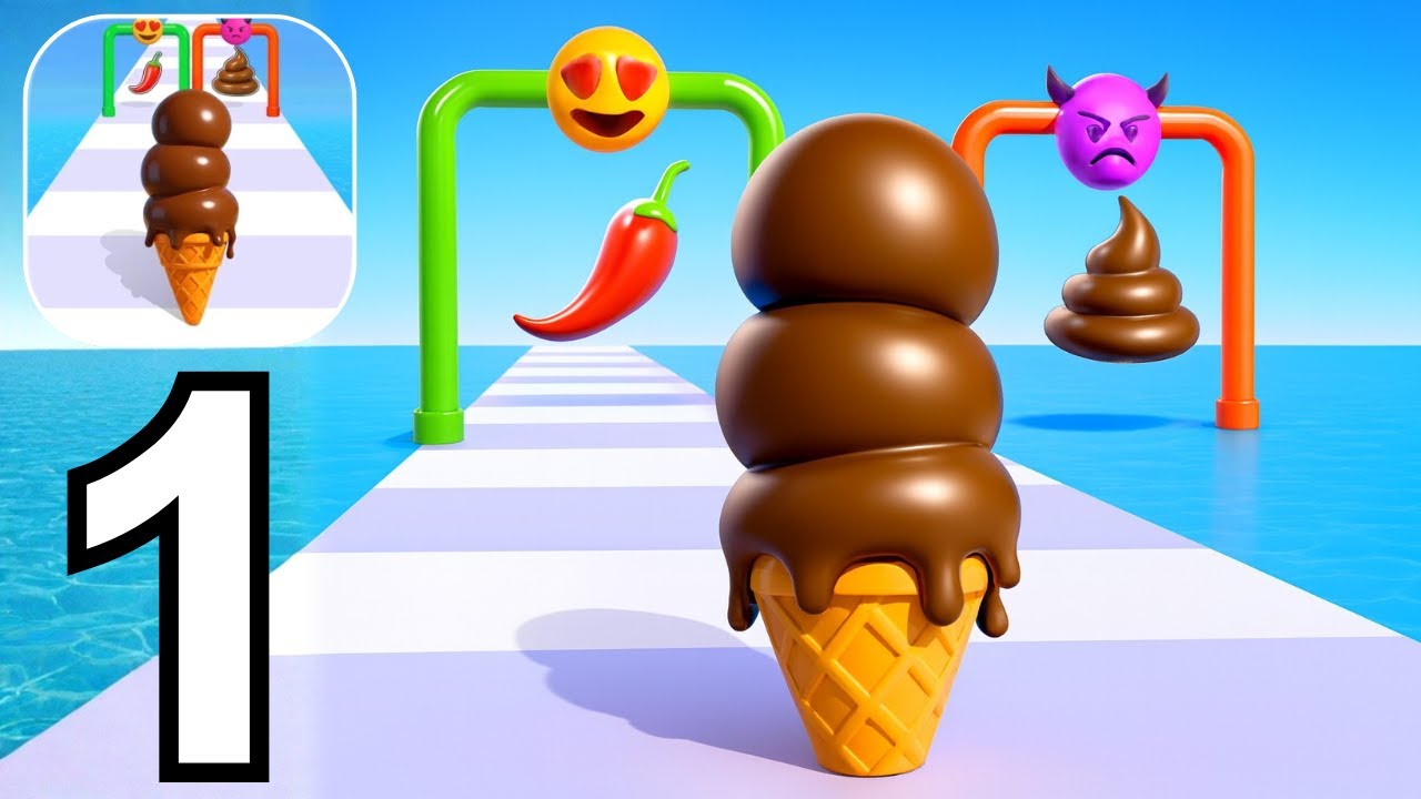 Stacky Ice Cream Runner Part 1 Gameplay Walkthrough Android IOS