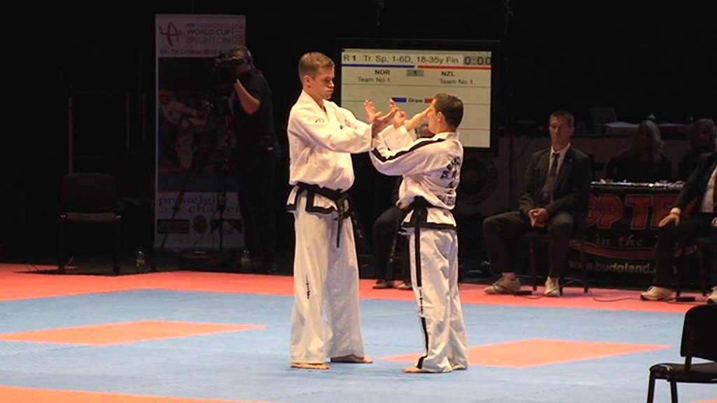 2012 ITF TKD World Cup, Brighton - Pre-arranged free sparring Final, 1-6D, 18-35y - NZL Team