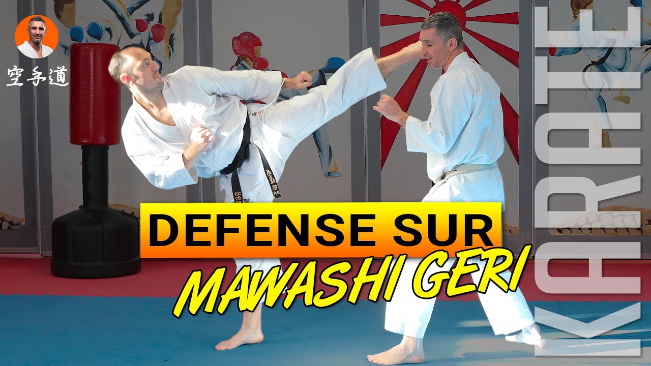 Défense sur Mawashi Jambe avant - KARATE