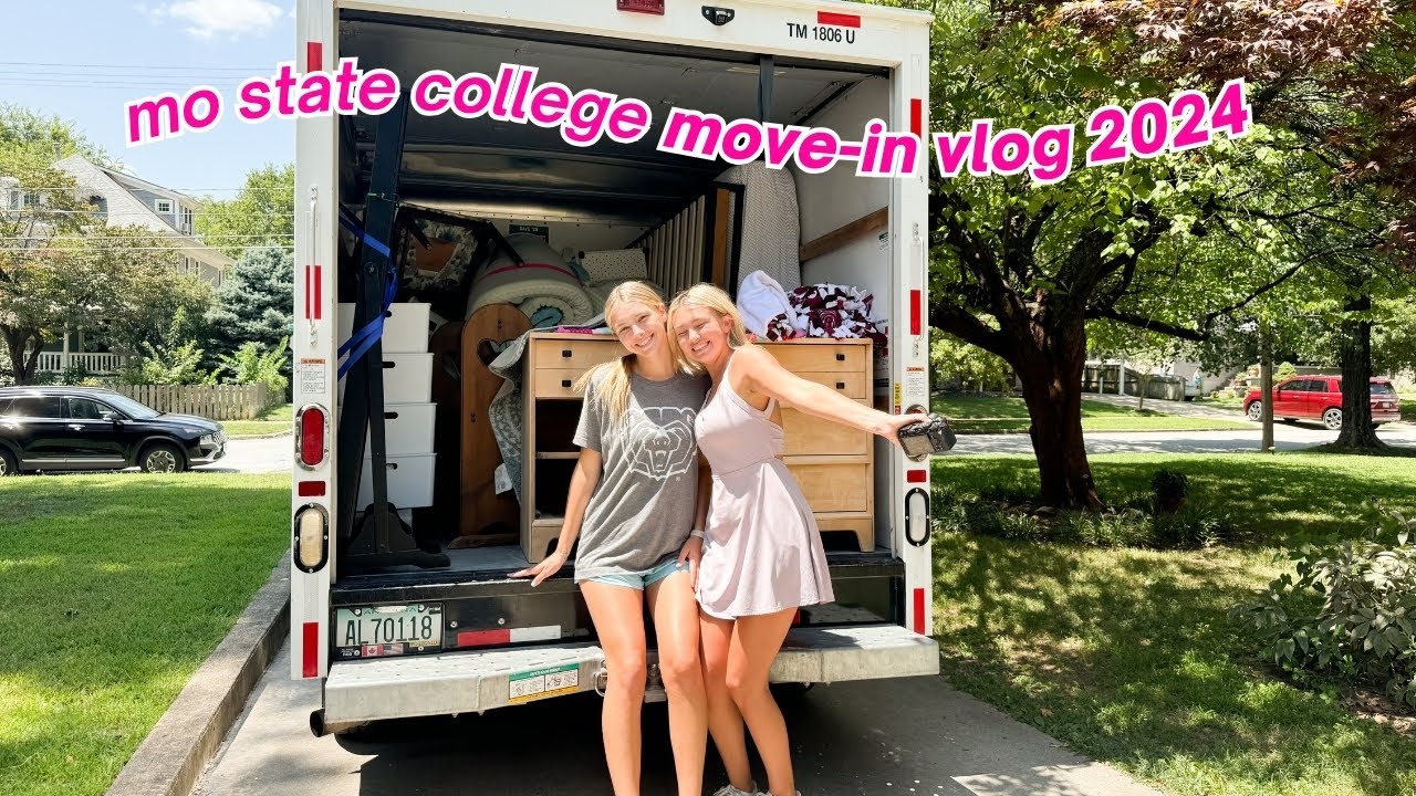 COLLEGE MOVE IN VLOG 2024: moving my little sister in @ Missouri State (+ DORM TOUR)