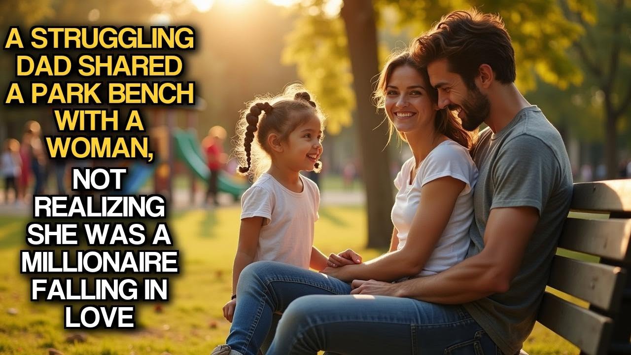 Struggling Dad Shared A Park Bench With A Woman, Not Realizing She Was A Millionaire Falling In Love