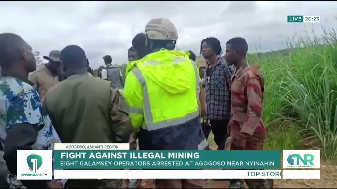 8 Illegal Miners Arrested in Agogoso — Galamsey Fight Heats Up in Nyinahin!  |  Channel One News