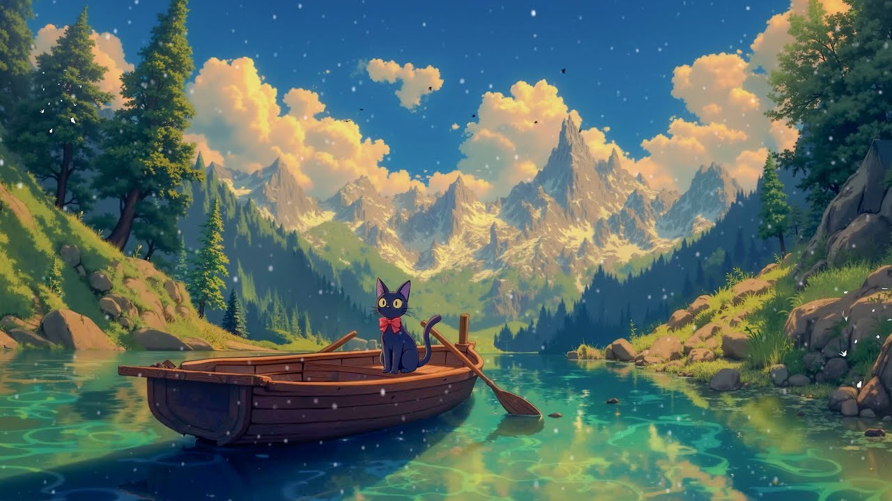 Calm Your Mind with Jiji 🛶 Snowy Lofi Hip Hop for Deep Focus & Study