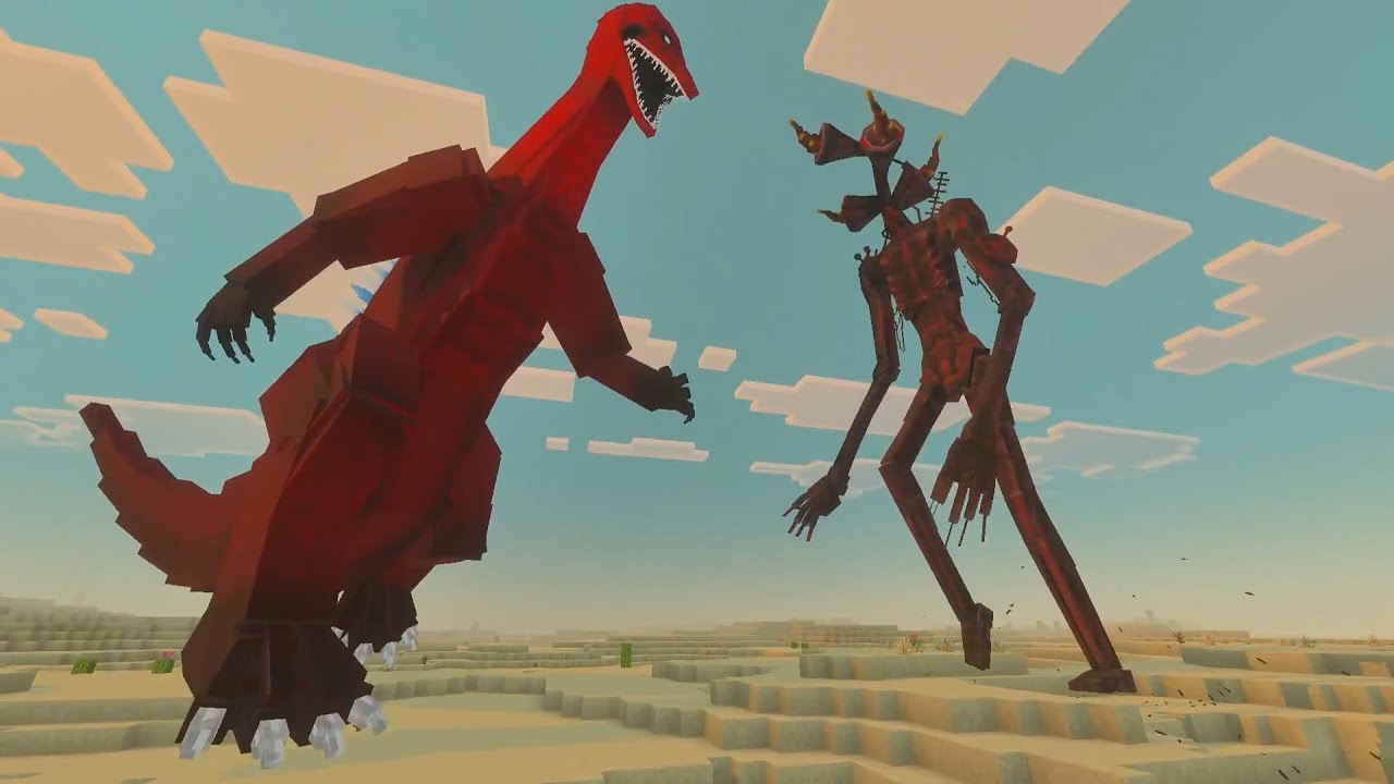 BloodBath Godzilla vs Infected Siren Head Addon in Minecraft Bedrock
