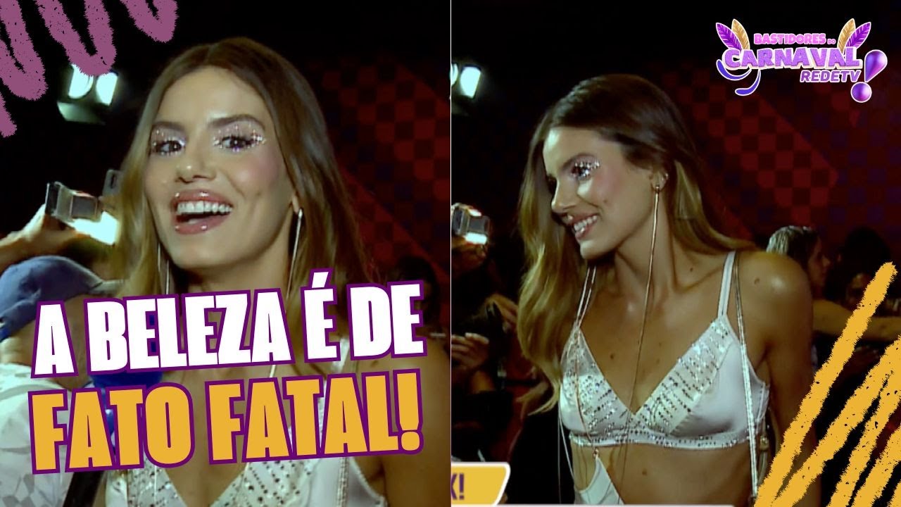 Trio de ‘Beleza Fatal’ PÁRA camarote na Sapucaí: “Hoje a gente caprichou”, diz Camila Queiroz