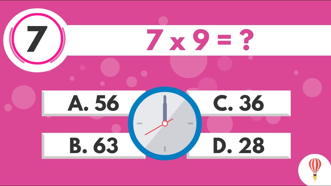 Tabla de Multiplicar #7, Repaso, Test, Quiz, Trivia para Niños