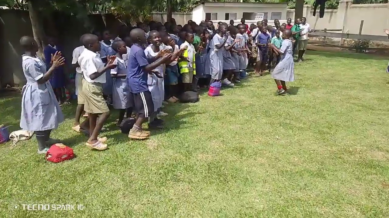 Nyarushanje upper pupils at Nyarushanje Community Library 
