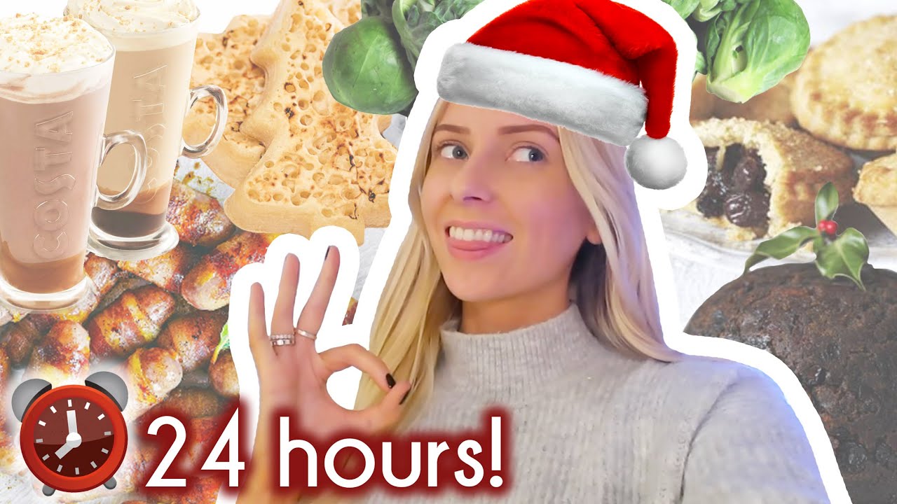 I ONLY ate CHRISTMAS FOOD for 24 HOURS!!🎅🏻(lazy edition lol x)